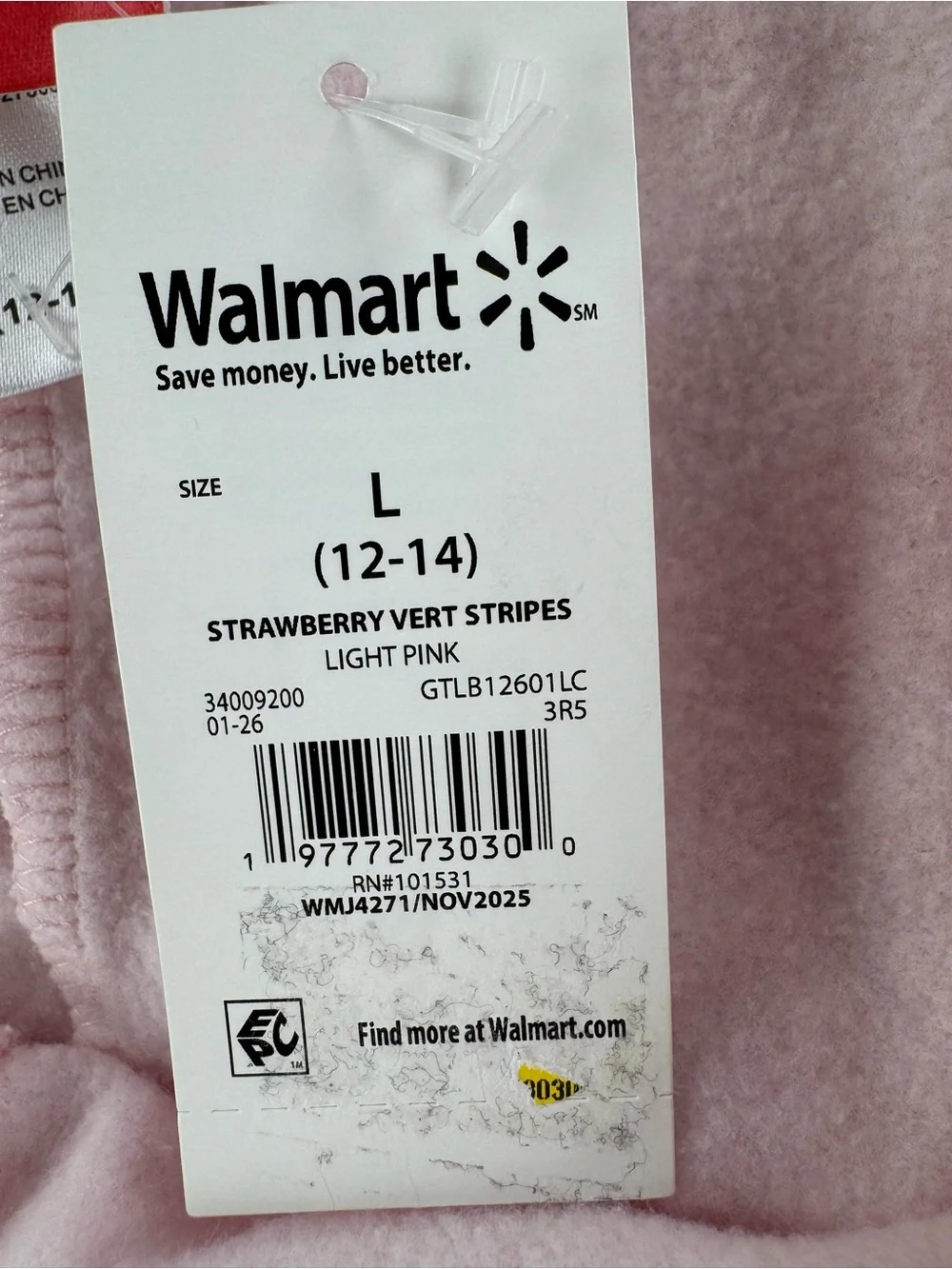 Strawberry Graphic Pink Jogger Pant with Drawstring Waist - Picture 5 of 7